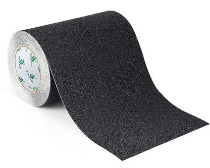 BOMEI PACK Black Anti Slip Tape, 4 Inch x 33 Foot Non-Slip Traction Grip Tape for Stairs, Waterproof Stair Treads Grip Non Slip, Non Skid Tape for Steps, Outdoor Black Grip Tape