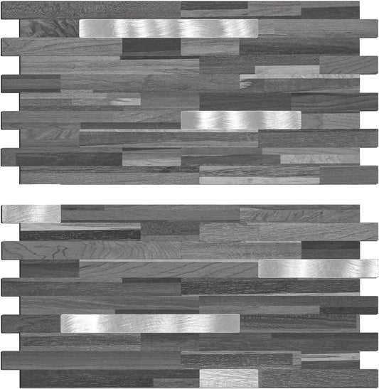 Midcard 20 Sheet Peel and Stick Backsplash, White Marble PVC Wall Tile for Kitchen Backsplash