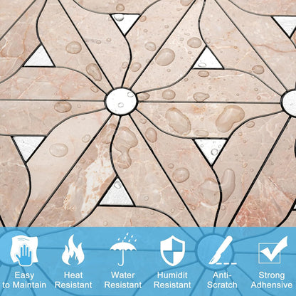 Peel and Stick Backsplash Tile, 10 Sheets Waterproof PVC Wall Tiles for Kitchen Bathroom, Thick Self Adhesive Stick on Backsplash, Covers 9.67 Sq.Ft