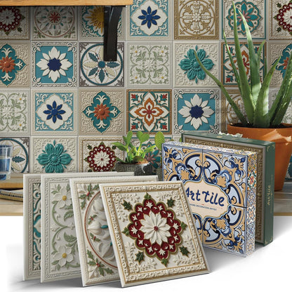 Peel and Stick Backsplash Tile Sticker for Kitchen and Bathroom Walls - 24 Removable 5.9"x5.9" Tiles, Waterproof