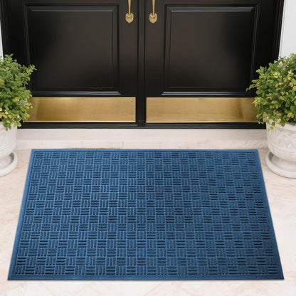 Mibao Front Door Mat, Heavy Duty Durable Welcome Mat for Outdoor Indoor, Dirt Trapper Waterproof Super Absorbent Door Mat for Entryway Outside Patio Porch, 29.5" x 17", Grey