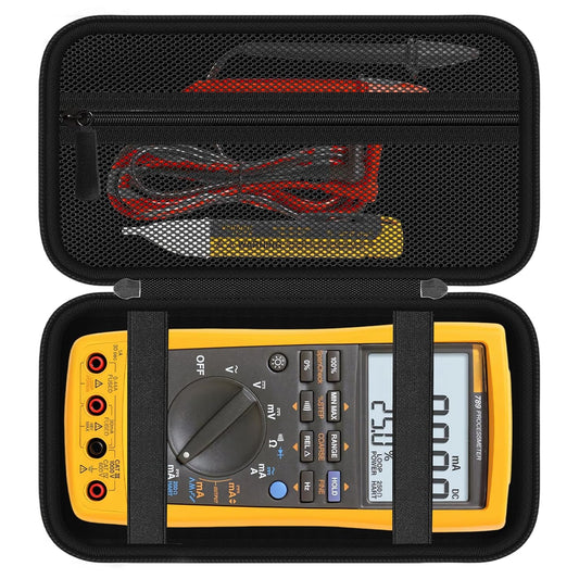 Carrying Case for Fluke 789/ 787B/ 787/287/ 289/1587 FC/ 87-V/ 87V Max/ 88V/ 15B+/ 17B+/ 1507/3000 FC Multimeter Testers and Accessories, Multimeter Storage Bag Organizer Box (Case Only)