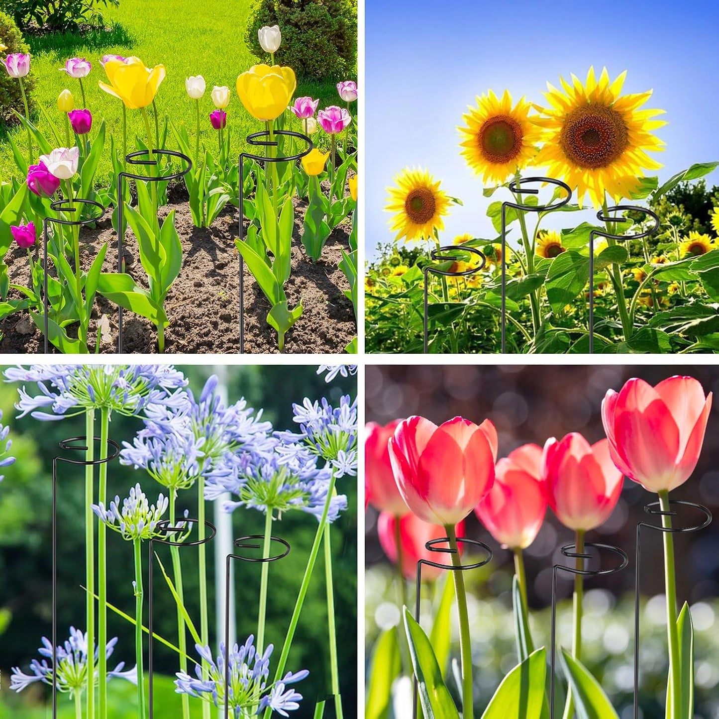24 Inch 20 Packs Plant Stakes,Plant Supports for Outdoor Plants,Garden Single Stemmed Plant Support Stakes for Gardening,Flowers,Orchid,Peony Lily Rose