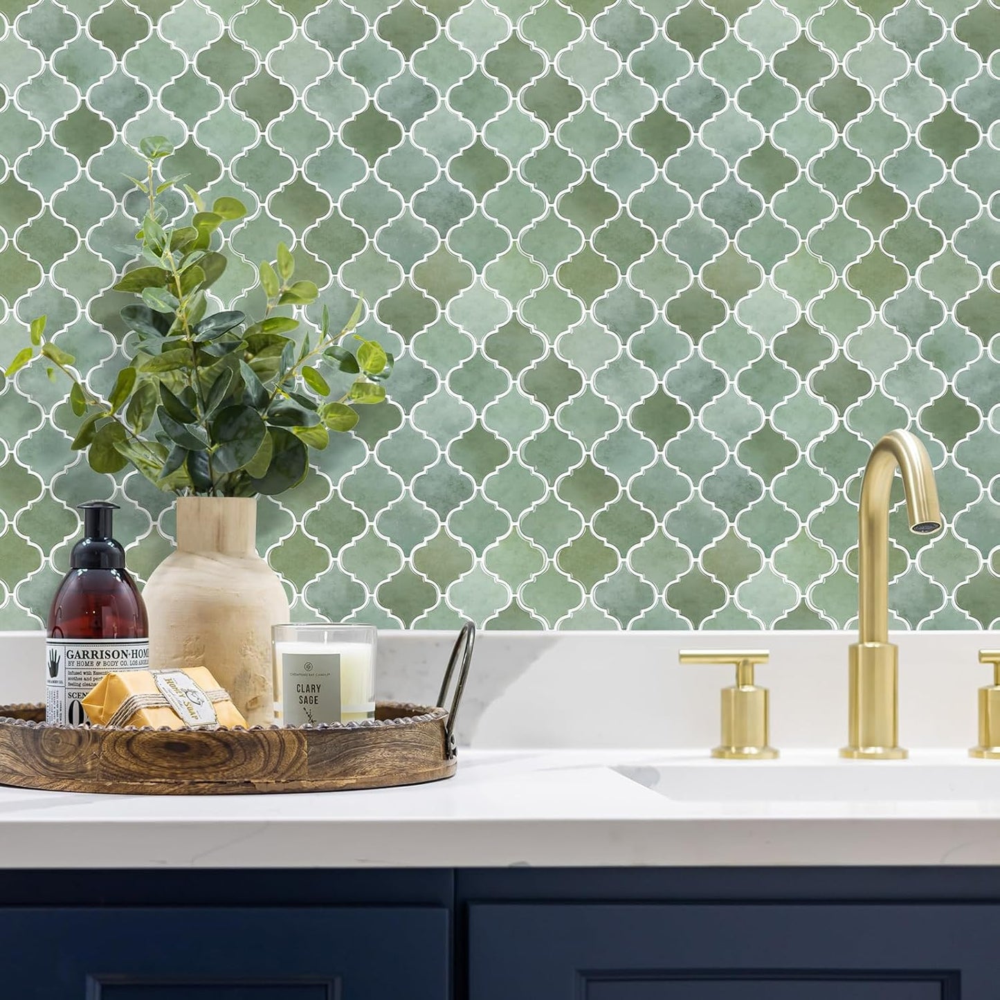 Arabesque Peel and Stick Backsplash for Kitchen, Thicker Design 3D Self Adhesive Wall Tiles, 12"x12" Peel and Stick Wall Tiles, Dark Grey 10-Sheet Stick on Tiles for Kitchen and Bathroom.