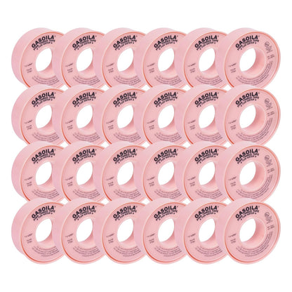 Gasoila Pink PTFE Thread Seal Tape – Professional-Grade High-Density Thread Tape for Water Lines – Leak-Proof Seal, Non-Toxic (1/2 Inch x 260 Inch Roll)