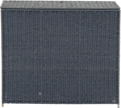 Household Essentials Brown ML-5445 Wicker 3 Compartment Laundry Sorter with Lid | 3 Section Clothes Hamper