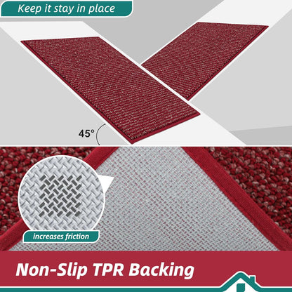 BEQHAUSE Dirt Trapper Door Mat 20" x 32", Non-Slip Washable Doormats Entrance Mat, Dirt Resistant and Absorbent Welcome Mat, Low Profile Floor Mats for Front Back Door and Entryway, Beige