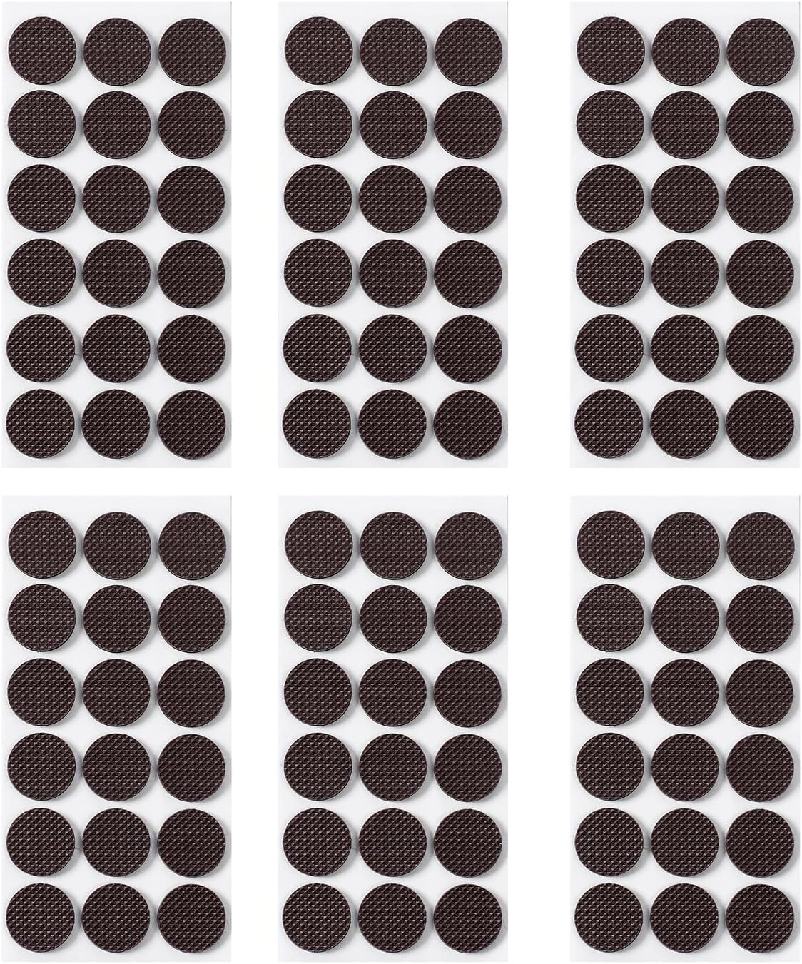 Non Slip Furniture Pads 1/2" x 3" Rubber Strips Self Adhesive Furniture Grippers Chair Leg Pads Rubber Chair Feet Anti Scratches Non Skid Furniture Pad Floor Protectors, 40 Pcs Rectangle
