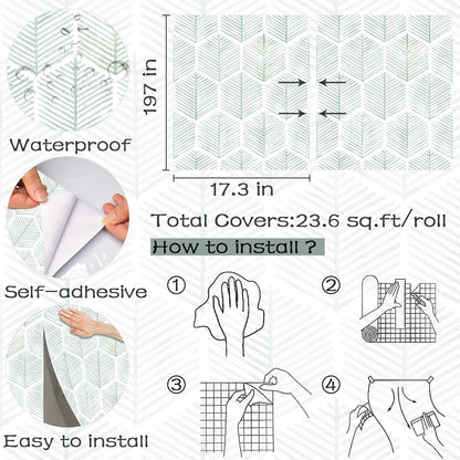 Modern Peel and Stick Wallpaper 17.3''×78.8'' Self Adhesive Wallpaper Boho Contact Paper Beige and White Geometric Wall Paper Removable Decorative Wallpapers for Bedroom Bathroom Cabinets Decor Vinyl