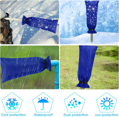 Frienda Outdoor Faucet Cover for Winter Freeze Protection 25'' x 10'' Winter Outside Large Backflow Preventer Insulation Spigot Hose Bib Cover for Garden Lawn Faucet Yard Hydrant(Green,2 Pieces)