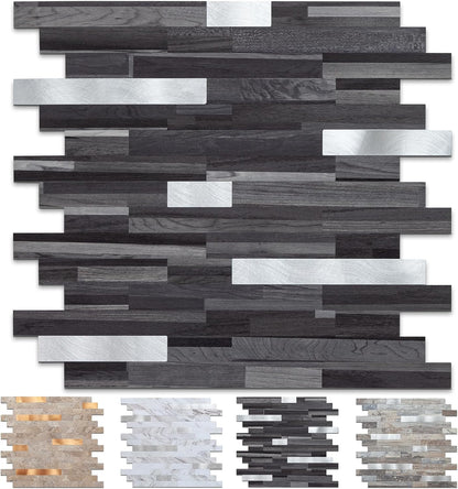 Midcard 10 Sheets Peel and Stick Backsplash PVC Wall Tile,for Kitchen Backsplash