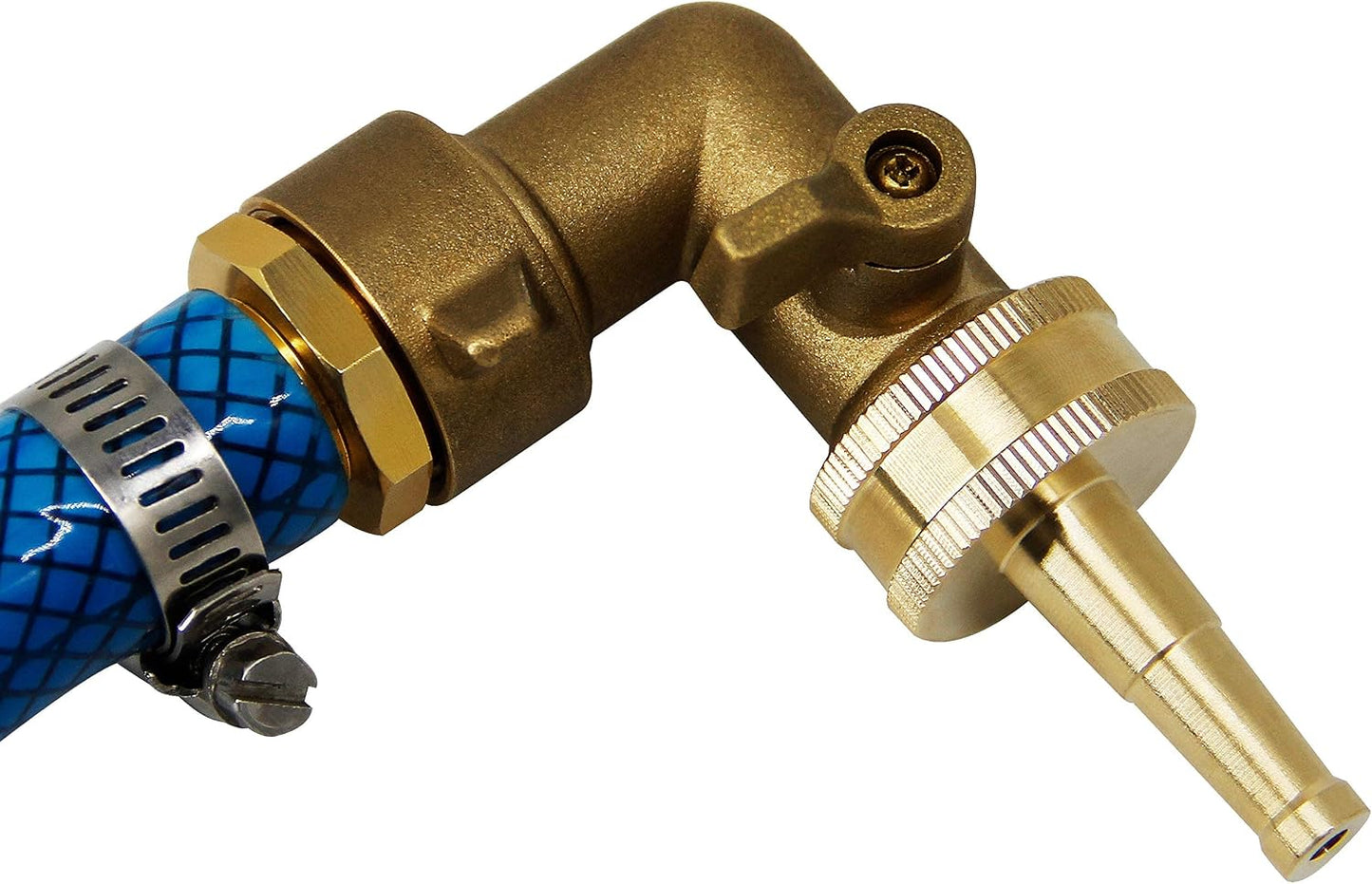 Twinkle Star Heavy-Duty Brass Adjustable Twist Hose Nozzle, 2 Pcs | 3/4” GHT Brass Garden Hose Nozzle, Adjustable Water Flow