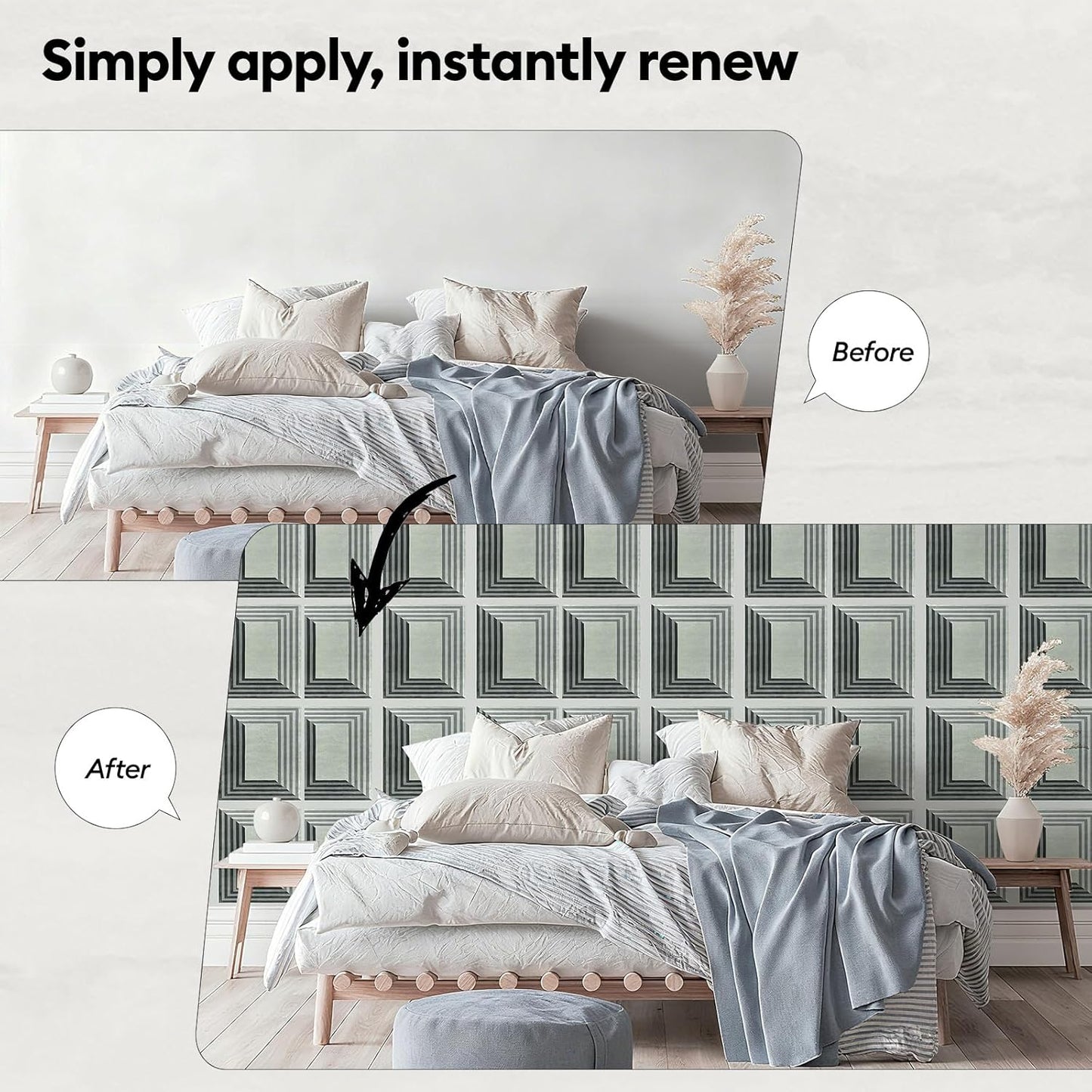 17"x118" Peel and Stick Wallpaper for Renter Friendly, Removable Wallpaper Peel and Stick, Self-Adhesive Textured Contact Paper for Walls, Cabinets, Countertops(Geometric Clay)