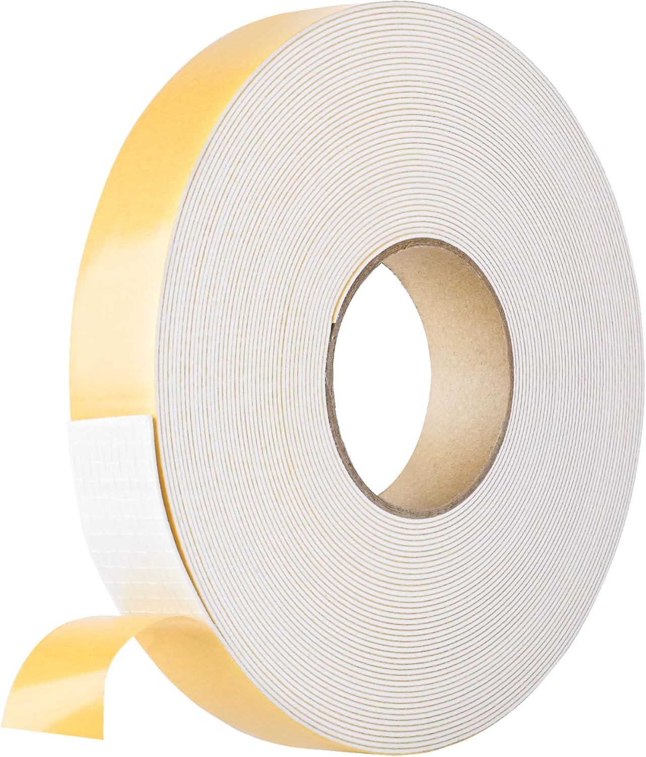 Self Adhesive Foam Tape Weatherstrip 1/2in x 1/4in x 42Ft High Density Foam Insulation Strips Foam Seal Weather Stripping with Strong Adhesive for Door and Window Sound Isolation Soundproofing, White