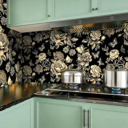 Peel and Stick Wallpaper, Soft Wildflower Botanical Contact Paper, PVC Vinyl Removable Wall Covering, Waterproof Easy-Clean, No Residue Renter Friendly, Neutral Decor, 39.4x17.3 in (Flowers2)
