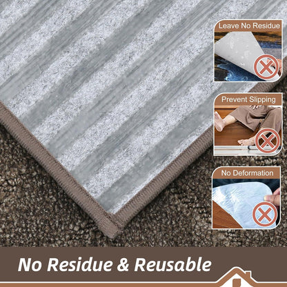 BEQHAUSE Stair Treads for Wooden Steps 28inX9in, Non Slip Carpet Stair Treads Indoor Stair Runners Machine Washable, Soft Stair Rugs Mat Surface Polyester TPE Backing, 4pcs, Charcoal