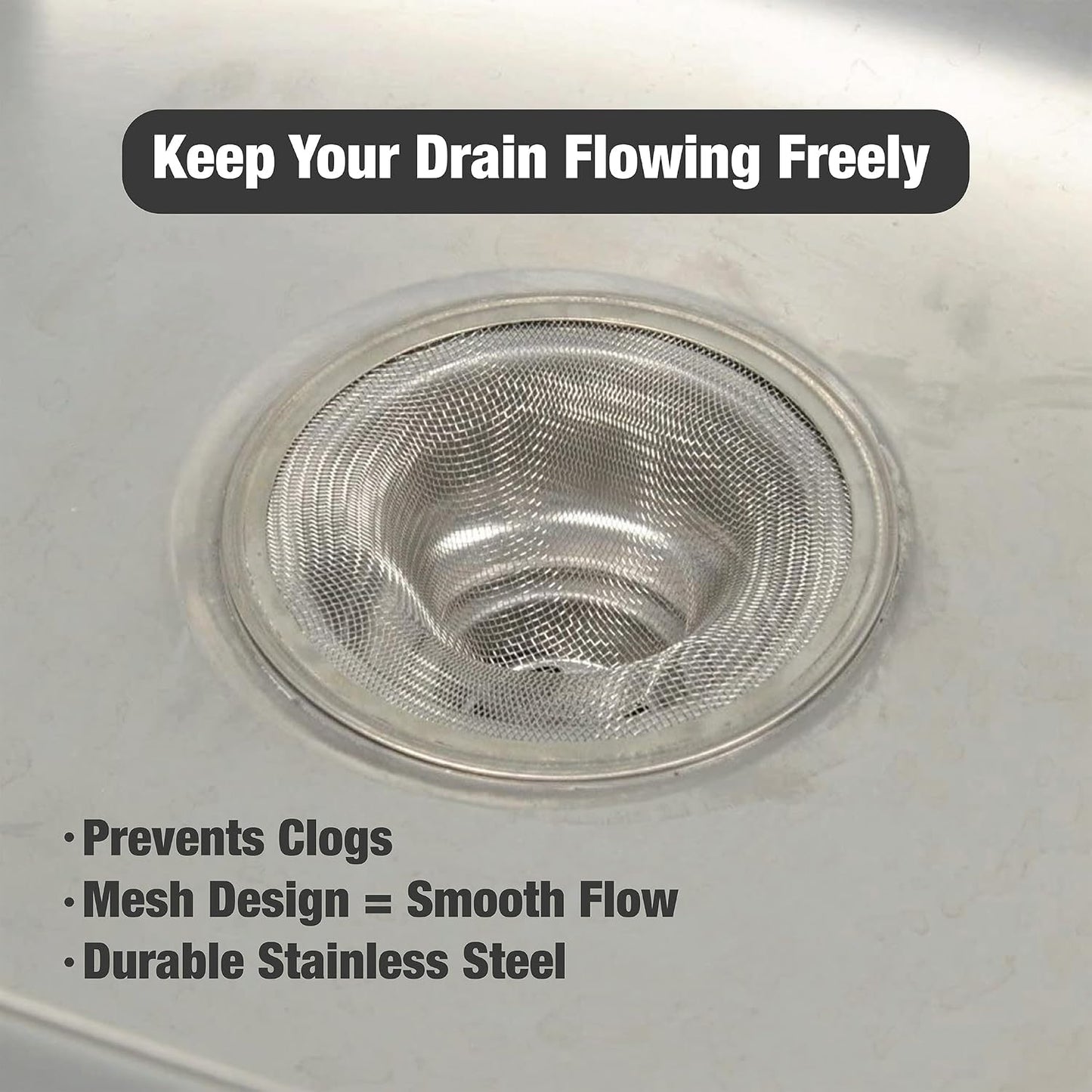 Danco 88821 2-3/4-Inch Tub Mesh Strainer, Stainless Steel, Silver