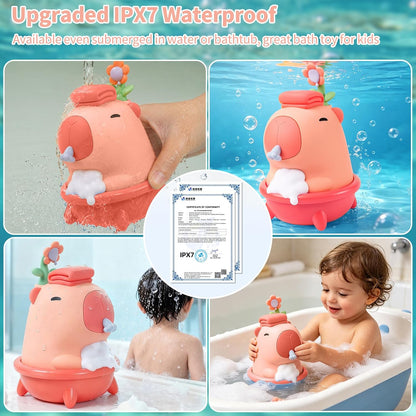 Kids Automatic Soap Dispenser - Cute Duck Touchless Foaming Hand Soap Dispenser, Waterproof USB Rechargeable, Hand- Free Shampoo Dispensers for Bathroom, Kitchen Countertop, Preschool