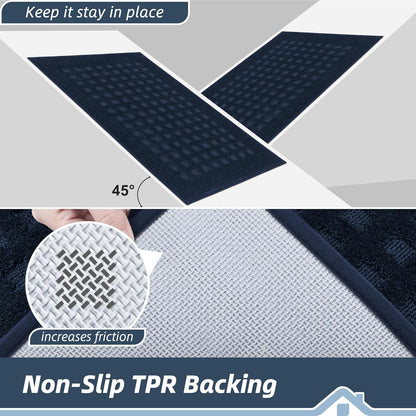 BEQHAUSE Dirt Trapper Door Mats 20"x32", Non-Slip Waffle Doormat Indoor Entrance Low-Profile, Dirt Resist and Absorbent Entryway Rugs Washable Inside Welcome Floor Mat for Front Back Door, Beige