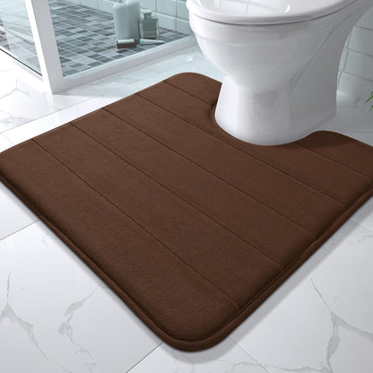 Yimobra Memory Foam Bath Mat, Super Soft Absorbent Bathroom Rug Non Slip, Quick Dry, Machine Washable Floor Carpet for Tub Shower, Home Decor Accessories, 24x17, Grey