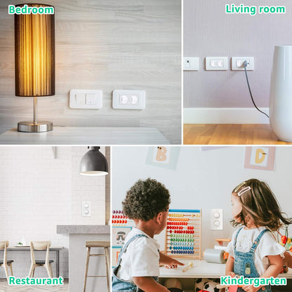 Mom's Choice Gold Awards Winner - Outlet Covers with Hidden Pull Handle Baby Proofing Plug Covers (45 Pack) 3-Prong Child Safety Socket Covers Electrical Outlet Protectors Kid Proof Outlet Cap