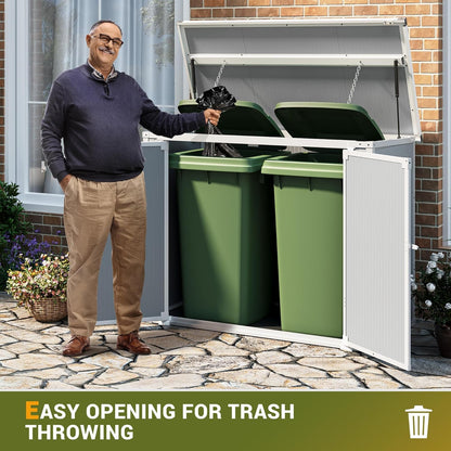 UDPATIO 120 Gallon Deck Box Outdoor Storage Box Lockable Waterproof Resin Indoor Outdoor Storage Container for Patio Cushions, Tools, Package Delivery Boxes for outside