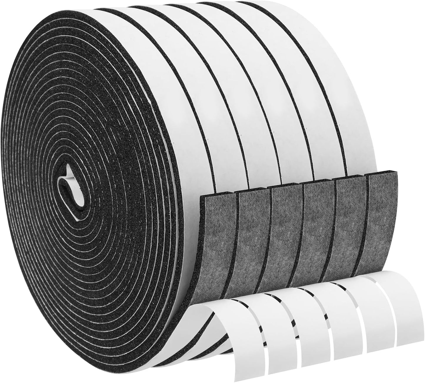 DGSL Foam Insulation Tape, 1/2In x 1/4In x 33Ft Weather Stripping Door Seal Strip for Doors and Windows,Sliding Door,Sound Proof Soundproofing Door Seal,Weatherstrip,Air Conditioning Seal Strip