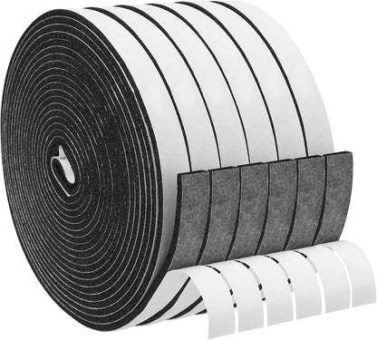 DGSL Foam Insulation Tape, 1/2In x 1/4In x 33Ft Weather Stripping Door Seal Strip for Doors and Windows,Sliding Door,Sound Proof Soundproofing Door Seal,Weatherstrip,Air Conditioning Seal Strip