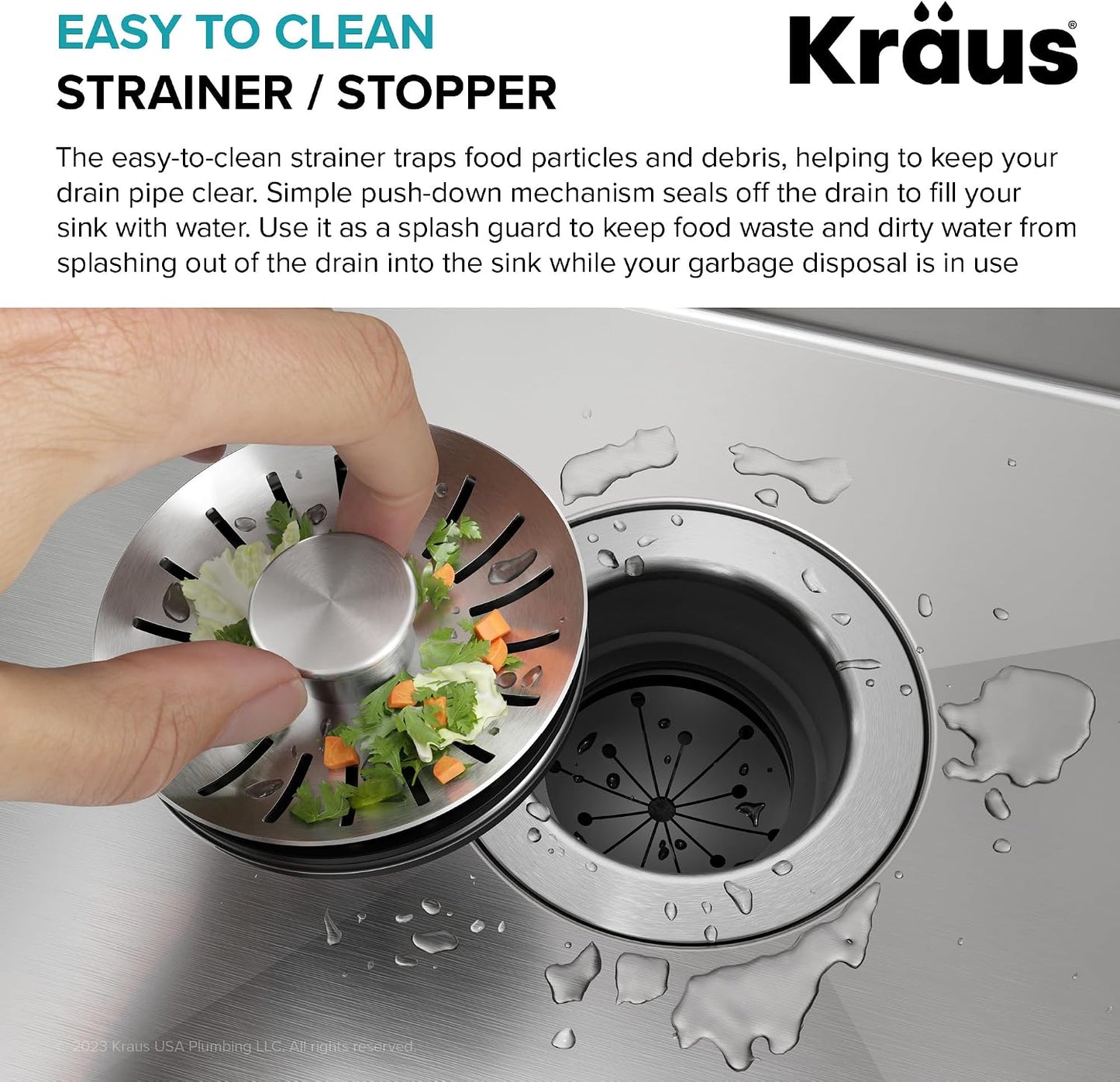 KRAUS Stainless Steel Basket Strainer, BST-1