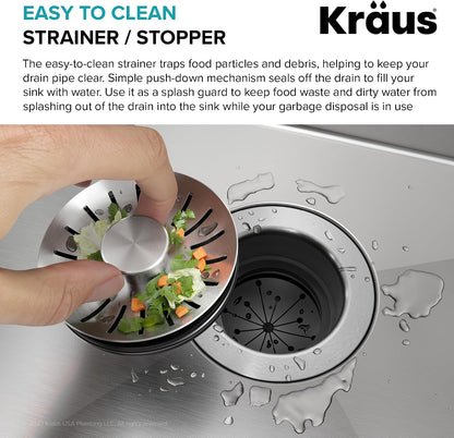 KRAUS Stainless Steel Basket Strainer, BST-1