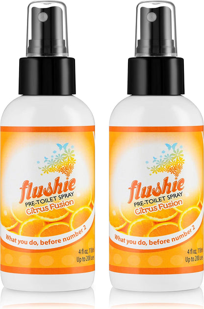 Flushie Pre-Toilet Spray Travel Size Toiletries Bathroom Spray for Toilet Deodorizer Traveling Essentials - Poop Odor Eliminator (Linen, 1oz 3pack)