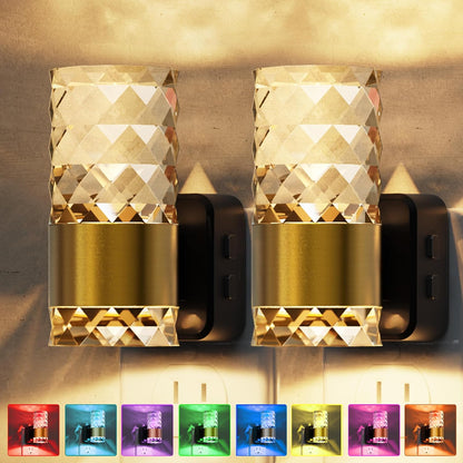 L LOHAS LED Night Light,Dimmable Night Lights Plug into Wall, 2 Pack Acrylic Nightlight with 0-100 LM Adjustable Brightness, 3000K Plug in Night Light with Dusk to Dawn Sensor, for Bathroom Hallway