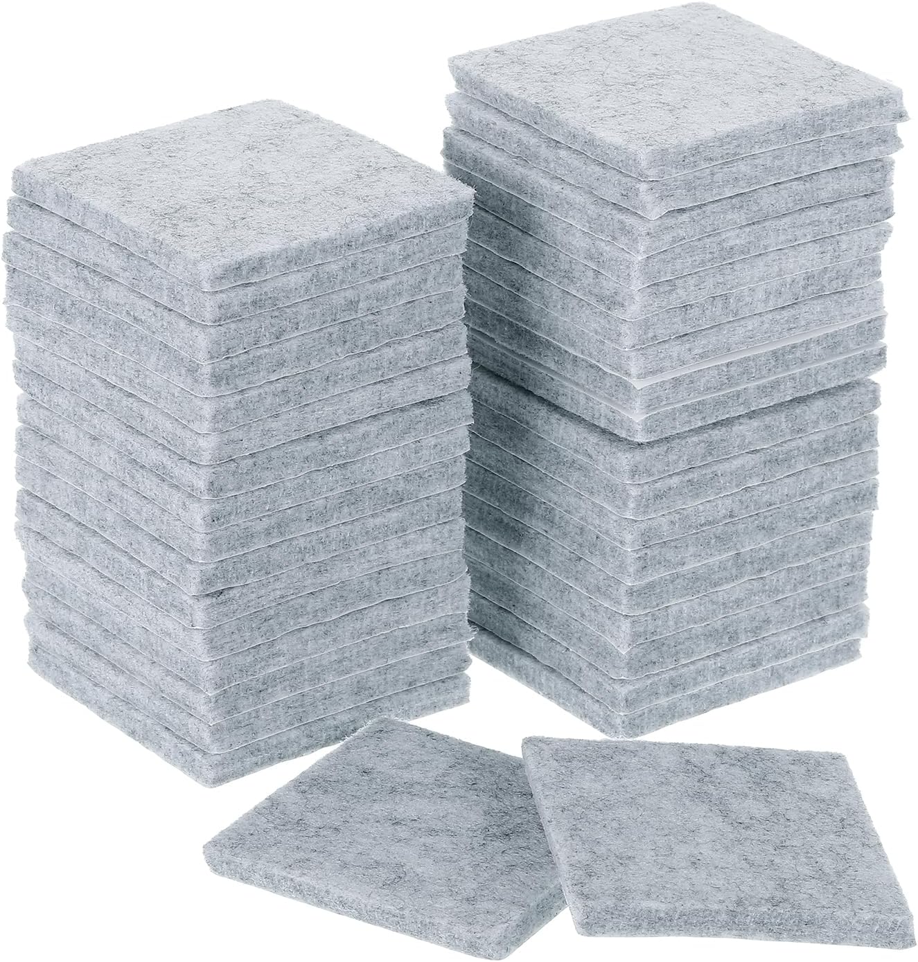 uxcell Furniture Pads, 36Pcs 1.5" - Square Self Adhesive Felt Furniture Pads, Floor Protectors for Furniture Feet Chairs Legs Hardwood Floors (Black)