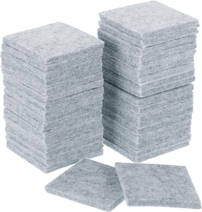 uxcell Furniture Pads, 36Pcs 1.5" - Square Self Adhesive Felt Furniture Pads, Floor Protectors for Furniture Feet Chairs Legs Hardwood Floors (Black)