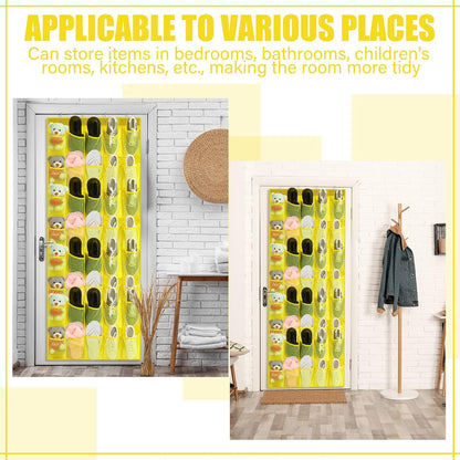 Windyun 40 Over The Door Shoe Organizer, Large Mesh Pocket Hanging Shoe Rack Hanger Large Capacity Gray Behind The Door Storage Holder for Dorm College Closet Entryway Bedroom Utility Room Women Men