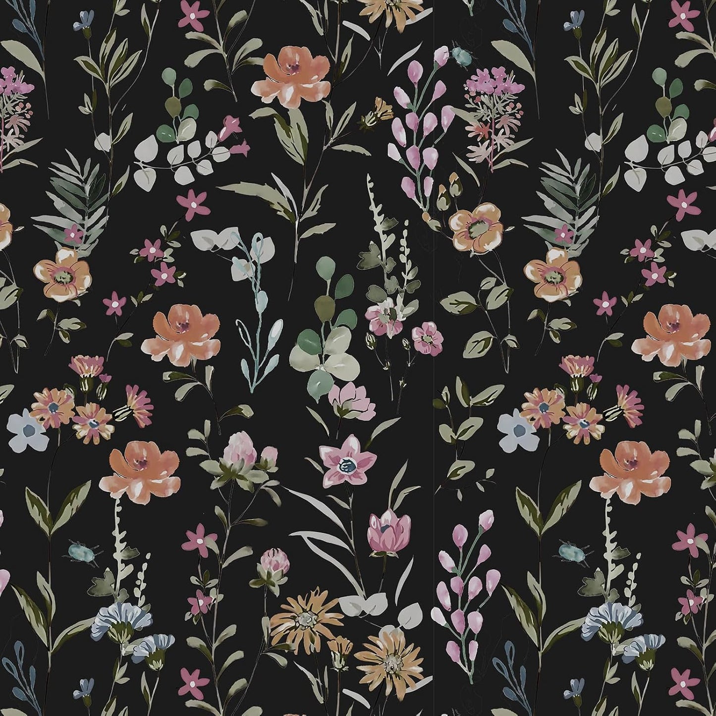 Removable Peel and Stick Wallpaper Boho 17.5 x 118 in Floral for Bedroom Bathroom Easy Peel Off Stick on Wallpaper Contact Paper Renter Friendly Wall Paper