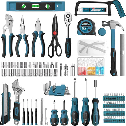 328 Piece Tool Kit for Home,Hand Repair Tool Set,Toolbox Storage Case with Drawer,General Household/Auto Tool Kit,Perfect for Homeowner, DIY, Handyman