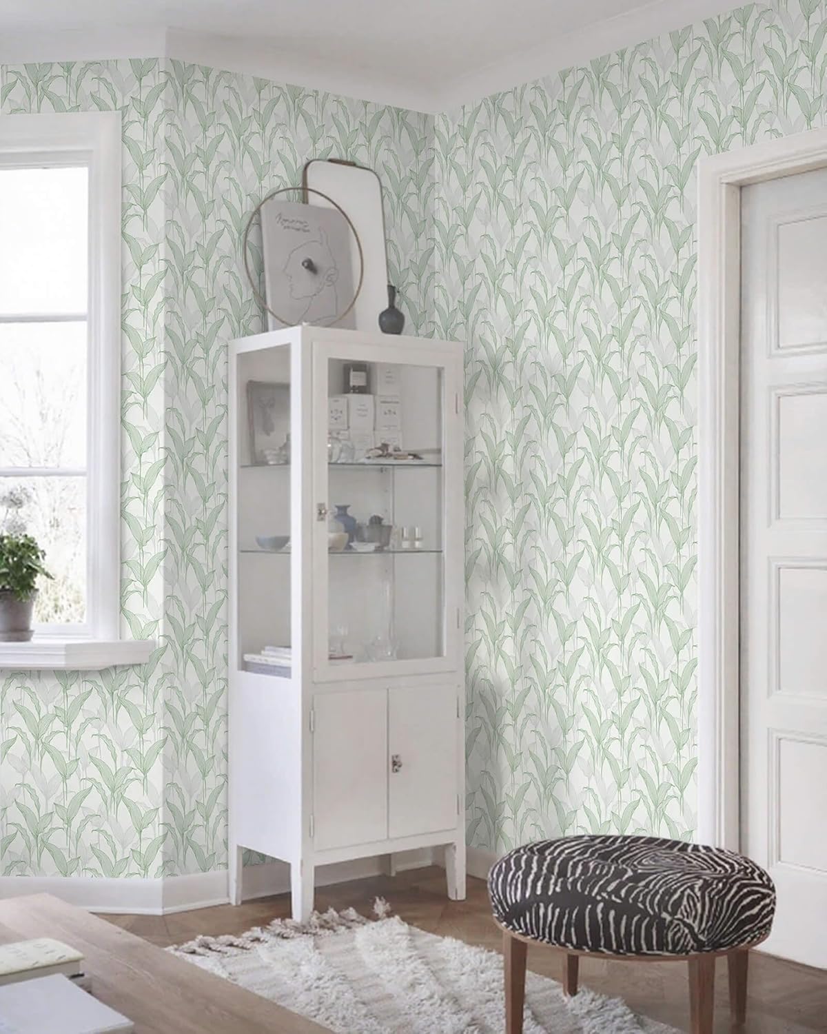 Heroad Boho Peel and Stick Wallpaper Beige Renter Friendly Wall Paper Peel and Stick Modern Contact Paper Neutral Geometric Wallpaper for Bedroom Bathroom Cabinets Decor Vinyl Waterproof 17.3"x78.7"