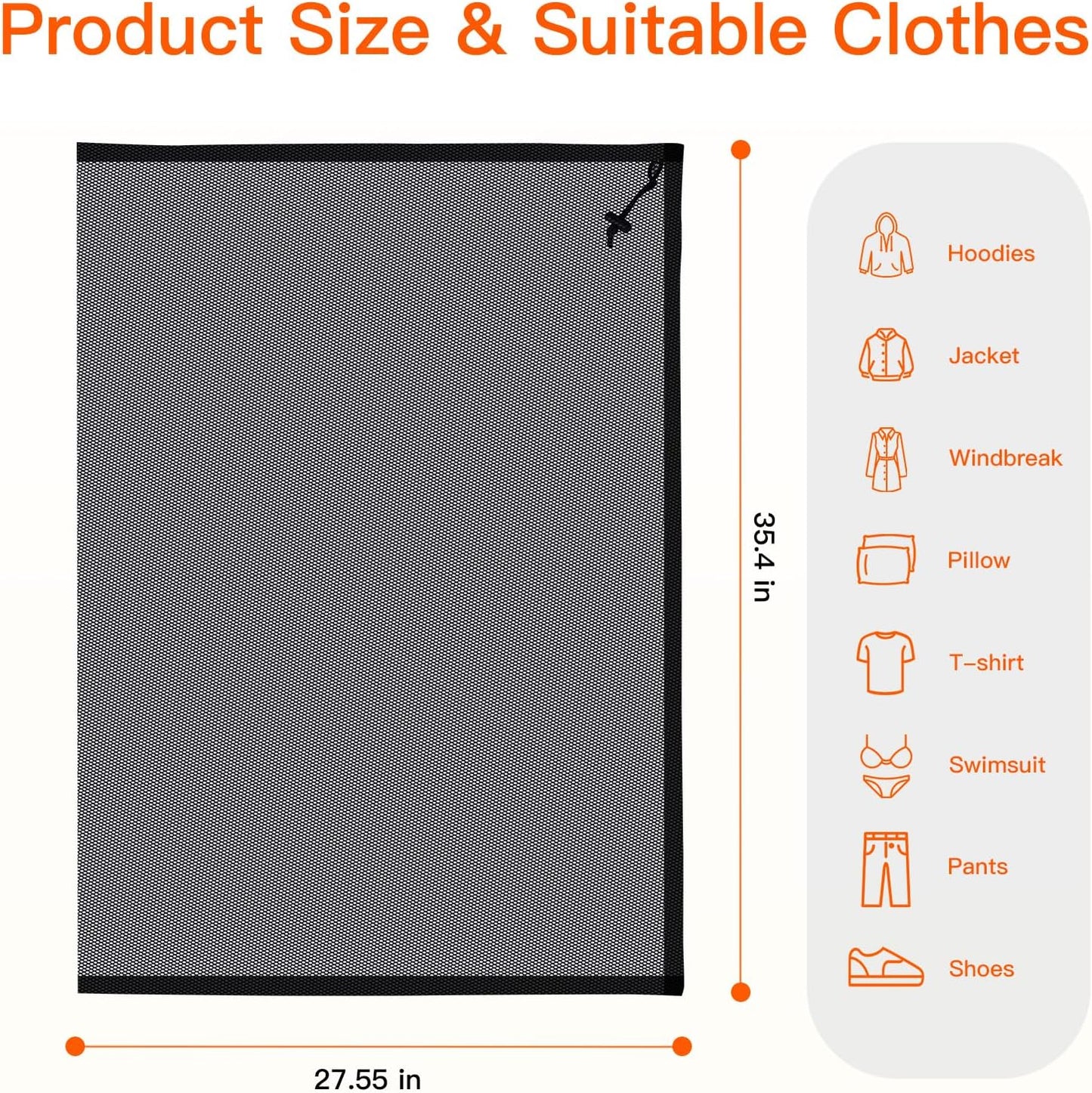 6Pcs Organic Cotton Mesh Laundry Bags for Delicates, Durable Mesh Wash Bags, Sturdy Zipper Laundry Bag for Underwear, Clothes, Shoes, Socks, (3 Large, 3 Medium)