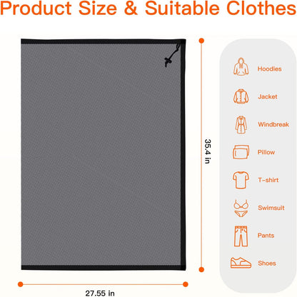 6Pcs Organic Cotton Mesh Laundry Bags for Delicates, Durable Mesh Wash Bags, Sturdy Zipper Laundry Bag for Underwear, Clothes, Shoes, Socks, (3 Large, 3 Medium)