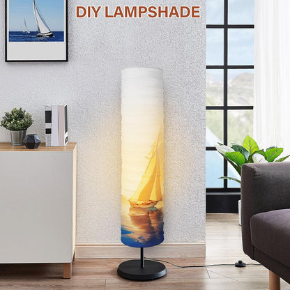 Paper Lamp Shade, Floor Lamp Shade, Rice Paper Lampshade, 37.4 X 8.66 in Floor Light Cover Replacement for Living Room Home Hotel Bedside Desk