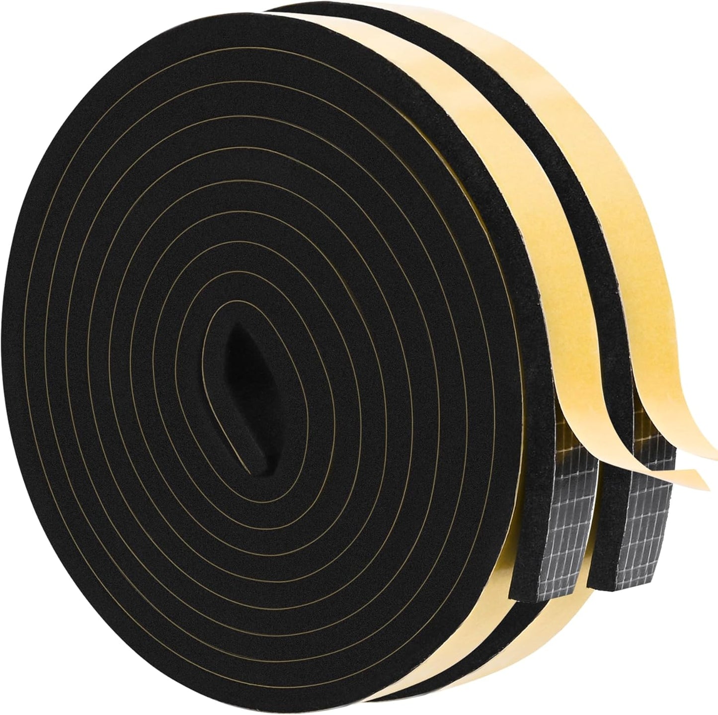 ToLanbbt White Door Window Weather Stripping Self Adhesive Foam Tape High Density Foam Sealing Strip Window Insulation Weatherproof Gasket Tape for Doors and Windows (1/2" W X 1/8" T X 16.5')