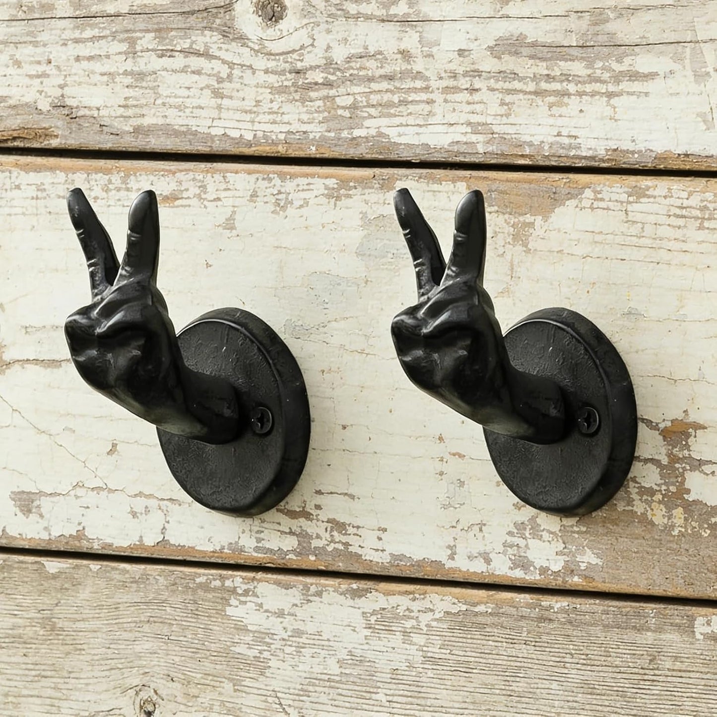 Coat Hooks Wall Mounted, Rustic Bat Key Hook Holder, Heavy Duty Decorative Black Wall Hooks for Mudroom, Towels, Hat Rack, Purse Hooks, Cast Iron Decorative ‎Antique Black Hooks