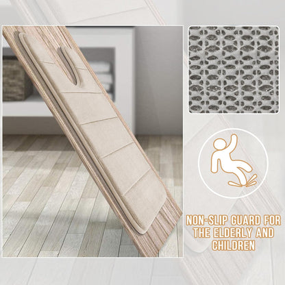 Yimobra Memory Foam Bath Mat, Super Soft Absorbent Bathroom Rug Non Slip, Quick Dry, Machine Washable Floor Carpet for Tub Shower, Home Decor Accessories, 24x17, Grey