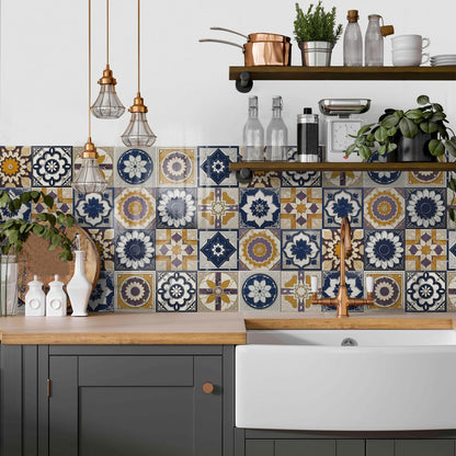 Peel and Stick Backsplash Tile Sticker for Kitchen and Bathroom Walls - 24 Removable 5.9"x5.9" Tiles, Waterproof
