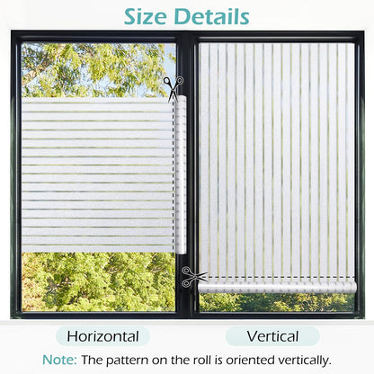 DOWELL Window Privacy Film, Frosted Glass Window Film, Static Cling Non-Adhesive Glass Clings, Sun Blocking Opaque Coverings, Reusable Door Stickers for Bathroom Home Office, Pure, 17.5" x 78.7"