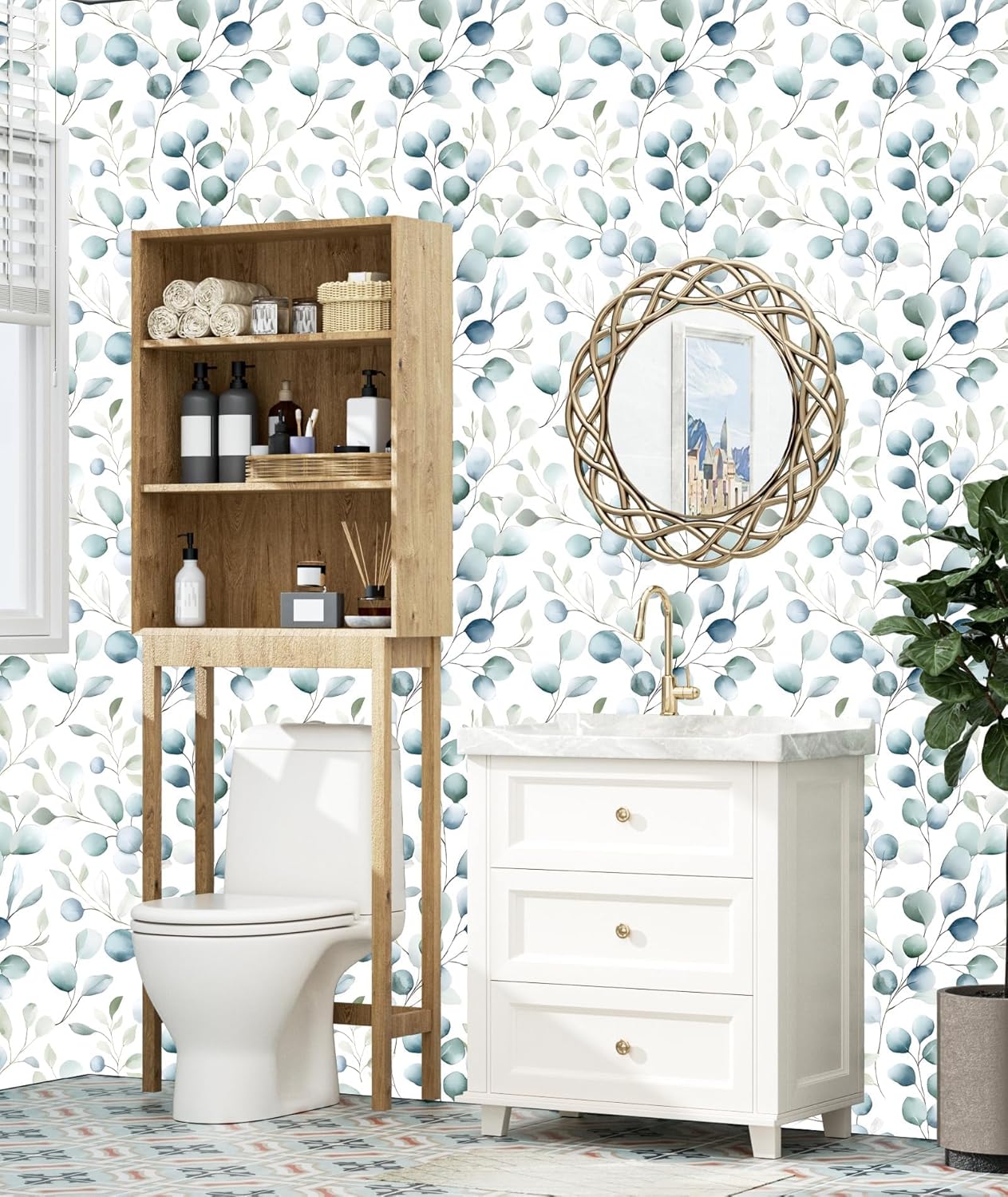 Danodoi Yellow Floral Wallpaper Peel and Stick Vinyl Wallpaper Stick and Peel Colorful Contact Paper for Cabinets Waterproof Self Adhesive Wall Paper for Kitchen Countertop Wall 17.5" x 118"