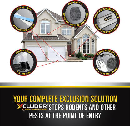Xcluder 36 in. Low-Profile Door Sweep, Dark Bronze, Seals Out Rodents & Pests, Enhanced Weather Sealing, Easy to Install; Door Seal Rodent Guard; Rodent Proof Door Sweep