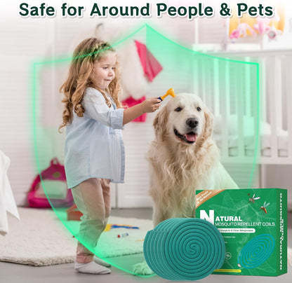 30Pack Mosquito Repellent Coils - Mosquito Repellent Outdoor Patio with 5-7 Hour Protection Covers 12ft, Mosquito Bits Safe & Effective for Yard, Patio, Camping, Garden, Deck & BBQ Areas