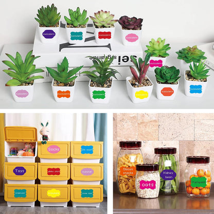 2" x 3" Kraft Label Stickers Writable Gift Labels, 200PCS Self-Adhesive Brown Labels for Essential Oil Bottle, Jars, Food Storage or Gift Decoration